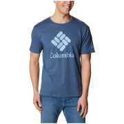 Camiseta de hombre Columbia Pacific Crossing™ II Graphic SS Tee azul Dk Mountain, CSC Stacked Logo Graphic