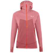 Sudadera de mujer Salewa Puez Hybrid PL W FZ rosa mauvemood melange/6080