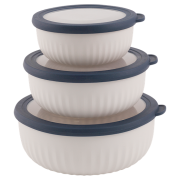 Juego de boles Outwell Cookout Bowl Set with Lids beige/azul Blue & Grey