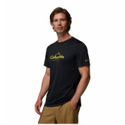 Camiseta de hombre Columbia Zero Rules™ Light SS Graphic Crew negro Black, Scripted Peaks