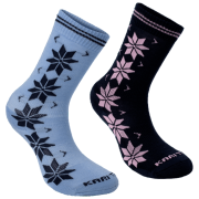 Calcetines de mujer Kari Traa Vinst Wool Socks 2Pk azul roy