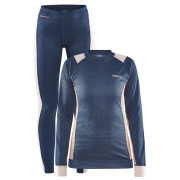 Juego de mujer Craft Core Dry Baselayer azul/blanco Tide-Gum