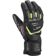 Guantes de esquí Leki WCR Team 3D Junior negro/verde black-ice lemon