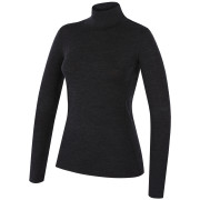 Cuello alto de mujer MOOA MerinoSilk Collar 160 negro black melange