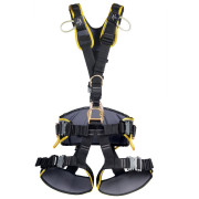Arnés de trabajo Singing Rock Expert 3D negro/amarillo Speed Steel