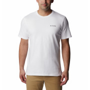 Camiseta de hombre Columbia North Cascades Short Sleeve Tee blanco White, CSC Box Logo