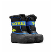 Botas de invierno para niños Sorel Childrens Snow Commander™ Boot negro/rojo Black, Super Blue