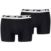 Calzoncillos bóxer para hombre Puma Everyday Multi Logo Boxers 2P negro Black