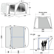 Carpa de autocaravana/furgoneta Outwell Parkville 200SA 2023