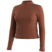 Camiseta funcional de mujer Smartwool Women's Active Merino Movement Mock Neck ladrillo Burnt Sienna