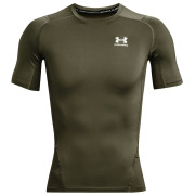 Camiseta funcional de hombre Under Armour HG Armour Comp SS verde oscuro MarineODGreen/White