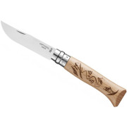 Cuchillo Opinel VRI No.08 Inox s rytinou Skiing naturales Natural