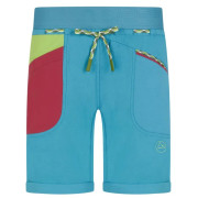 Pantalones cortos de mujer La Sportiva Mantra Short W azul Topaz/Lime Green