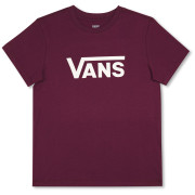 Camiseta de mujer Vans Wm Drop V Ss Crew-B burdeos Port Royale