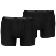 Calzoncillos bóxer para hombre Puma Everyday Basic Boxer 2P negro black / black