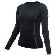 Camiseta funcional de mujer Sensor Merino Wool Active dl.r. negro Black