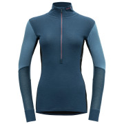 Cuello alto de mujer Devold Wool Mesh Woman Half Zip Neck azul oscuro Flood