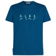 Camiseta de hombre Icebreaker Men Merino 150 Tech Lite SS Tee Snow Day azul Atlantis