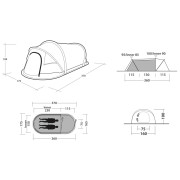 Tienda de campaña de senderismo Outwell Nexion 2 Forest