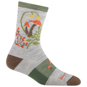 Calcetines de mujer Darn Tough Mellow Mushrooms Micro Crew Lightweight With Cushion gris ash