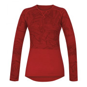 Camiseta funcional de mujer Husky Merino 100 Dl. Rukáv L rojo