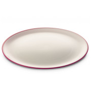 Plato Omada SANALIVING Dinner Plate 24xh2cm blanco/rojo Fucsia