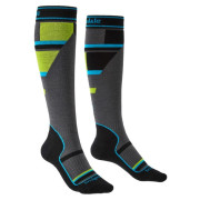Calcetines para niños Bridgedale Ski Mountain Junior gris/verde grey/green/068