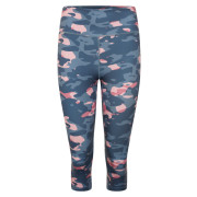 Mallas de tres cuartos para mujer Dare 2b Influential 3/4 azul/rosa PwderPnkCamo