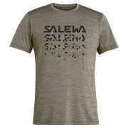 Camiseta de hombre Salewa Puez Hybrid 2 Dry M S/S Tee khaki Bungee Cord Melange