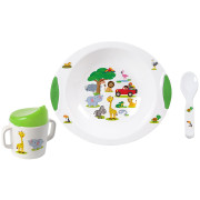 Vajilla infantil Brunner Jungle Parade 6M+ blanco/verde