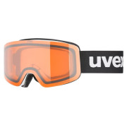 Gafas de esquí Uvex PWDR LG negro/naranja WHITE MATT DL/LASERGOLD-CLEAR S2