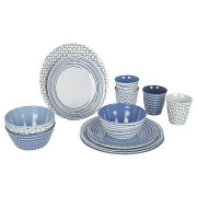 Vajilla Bo-Camp Mix & Match 16 100% Melamine azul Blue