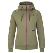 Sudadera de mujer Rafiki Nuria Zip verde oscuro burnt olive