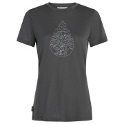 Camiseta de mujer Icebreaker Women Merino 150 Tech Lite SS Tee Hike Path gris Obsidian