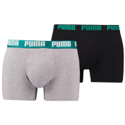Calzoncillos bóxer para hombre Puma Basic Boxer 2P gris/negro Gray