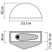 Tienda de campaña de senderismo NEMO Equipment Dragonfly OSMO 1P