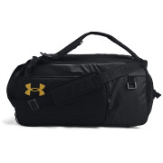 Bolsa de deporte Under Armour Contain Duo MD BP Duffle negro Black/Metallic Gold