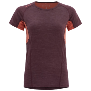 Camiseta funcional de mujer Devold Running Merino 130 T-Shirt Wmn violeta PORT