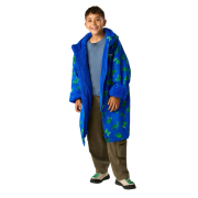 Abrigo impermeable para niños Regatta Junior Changing Robe Olymp Blue Dino