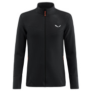 Sudadera funcional de hombre Salewa Puez Waffle Hyb Pl Jacket M negro black out