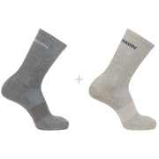 Calcetines Salomon Evasion Crew 2-Pack gris Light Grey. / HEATHER MEDIUM