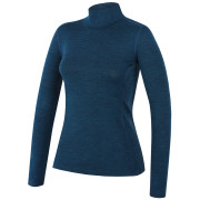 Cuello alto de mujer MOOA MerinoSilk Collar 160 azul lagoon blue melange