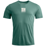 Camiseta funcional de hombre Ortovox 120 Cool Tec Abstract turquesa Arctic Grey