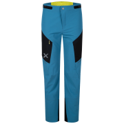 Pantalones softshell de hombre Montura Ritmo Pants azul SteelBlue/SunnyLime