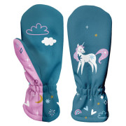 Manoplas de invierno para niños WAMU Jednorožci azul/violeta