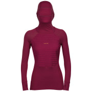 Sudadera funcional de mujer Icebreaker ZoneKnit™ Insulated LS Hoodie rosa cherry