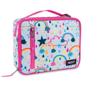 Caja de alimentos Packit Classic Lunch Box rosa/gris Rainbow Sky