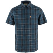 Camisa de hombre Fjällräven Övik Travel Shirt SS M azul Indigo Blue-Dark Navy