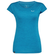 Camiseta de mujer Salewa Puez Melange Dry W S/S Tee azul oscuro OceanMelange