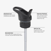 Botella para niños Klean Kanteen Kid Classic Narrow 12oz (w/Flip Seal Sport Cap)
